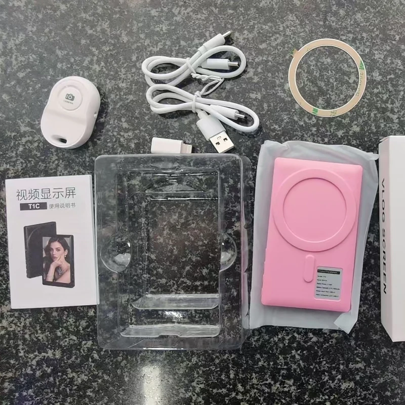 

Магнитный беспроводной монитор для селфи, объектив для видеокамеры телефона, смартфона, селфи, видеоблог, прямая трансляция видеозаписи, задняя камера