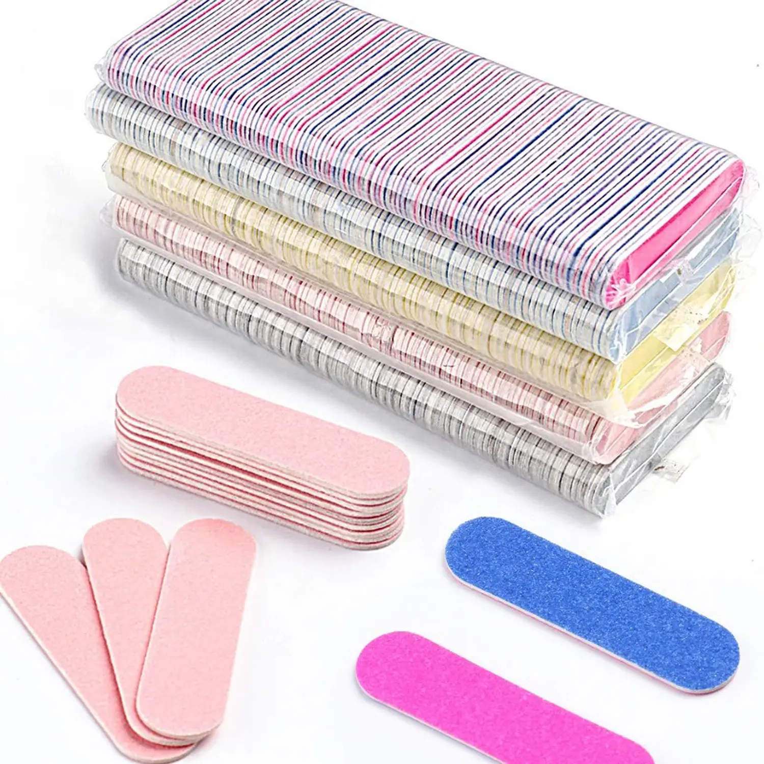 50/100pcs Nail Files Double Side Mini Wood Sanding Buffer Block Set For Gel Polish Manicure Pedicure Salon Nail Art Tools 5cm