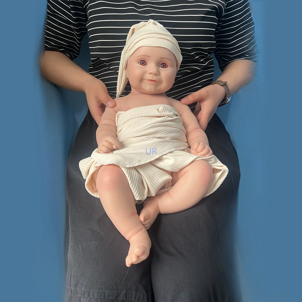 20 pollici come le vere dimensioni del neonato bambole rinate in Silicone pesante artista fai da te fatto a mano non verniciato morbido prototipo della neonata della spagna