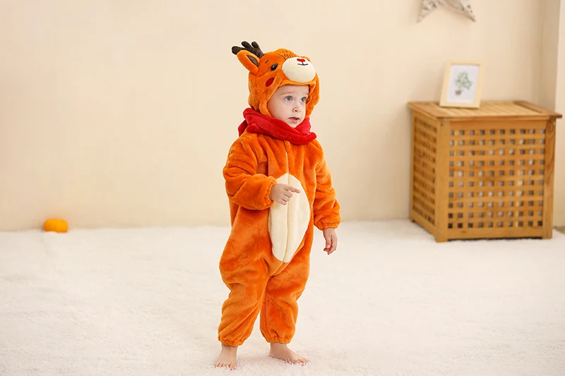 MICHLEY Karneval Baby Strampler Flanell Cosplay Kleinkind Säugling Kleidung Overall Bodysuits Jumpsuit Kostüm für Mädchen Jungen – Detail 15