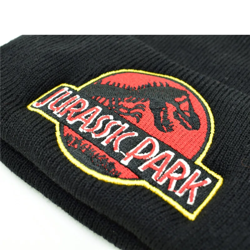 Jurassic-Park Dinosaur Caps Winter Hat Beanie Cotton Knit Skullies Beanie Hip Hop Outdoor Streetwear Hats Christmas Hat for fans