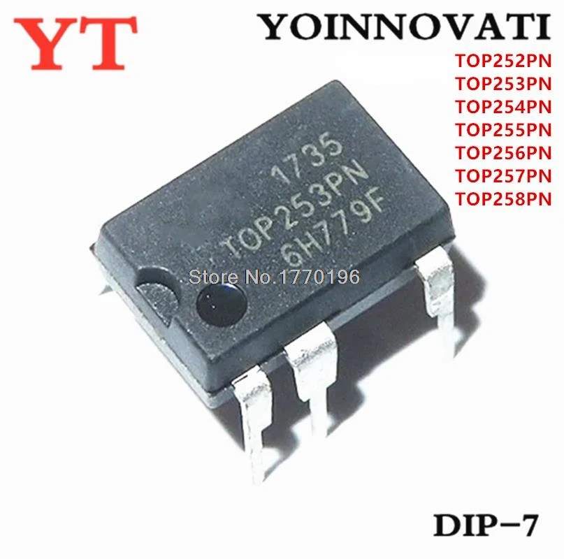 5PCS 50PCS TOP252PN TOP253PN TOP254PN TOP255PN TOP256PN TOP257PN TOP258PN DIP-7