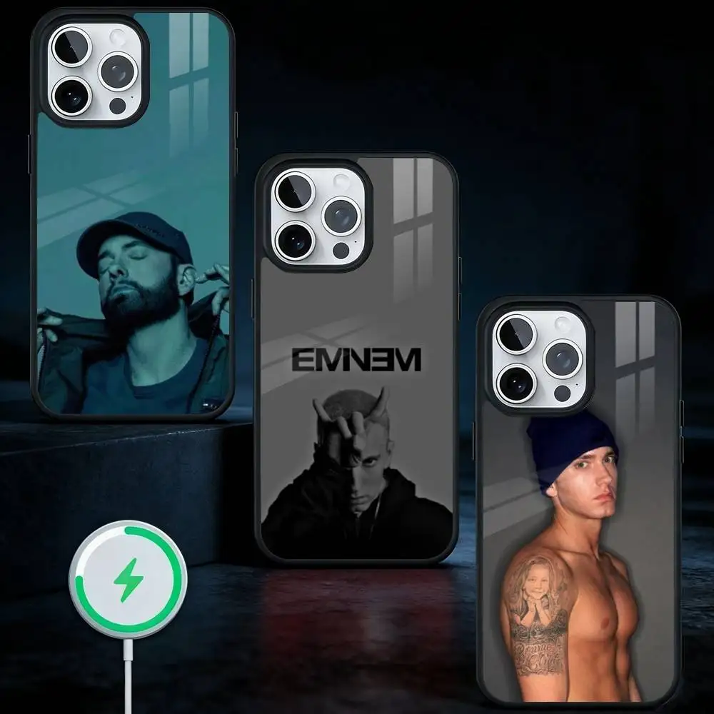 

Rapper Singer E-Eminem Phone Case For iPhone17,16,15,14,13 Plus,Pro Max Magnetic For Magsafe Wireless Charging