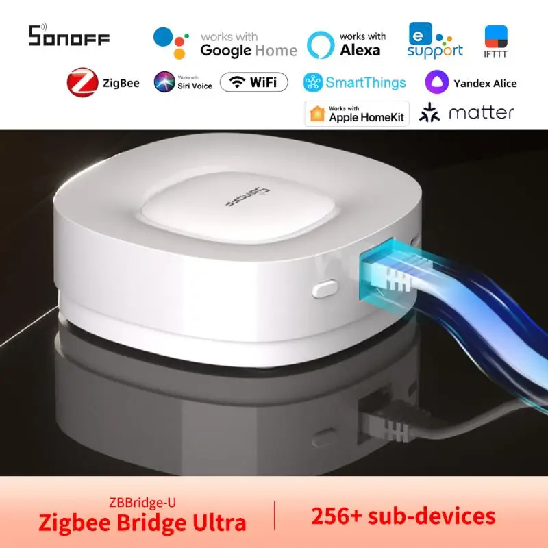 Sonoff ZBbridge-U Zigbee Bridge Ultra Integrate 256 Sonoff Zigbee Sub-devices With Matter Support Alexa Google Smartthings Siri