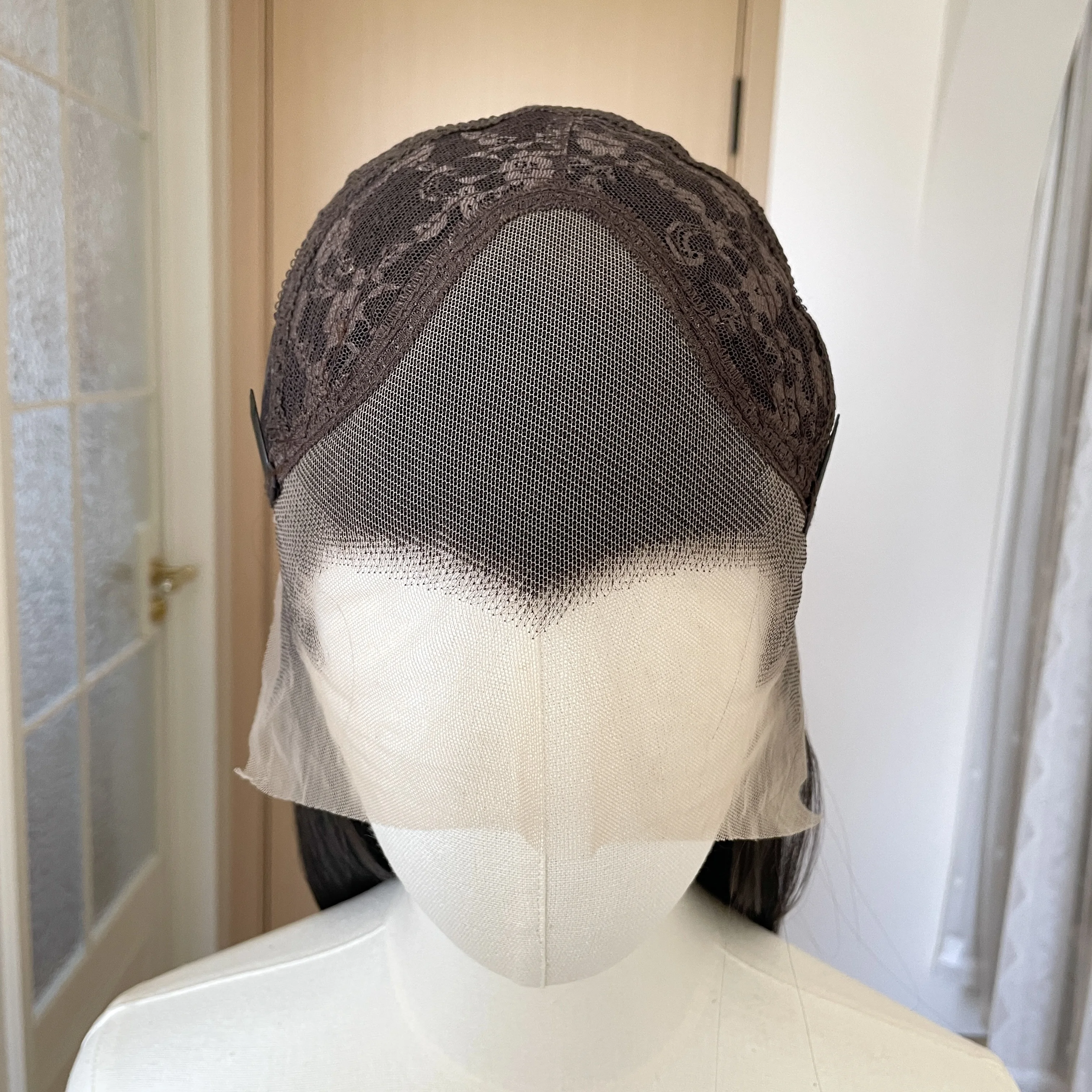 Widow‘s Peak Dark Brown 13x4 Synthetic Lace Front Wigs for Women Elf Cosplay 26 Inch Long Straight Glueless Wigs Free Part 150%