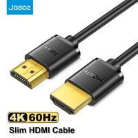 Jasoz Ultra Slim HDMI Cable 4K High Speed 60Hz Male HDMI 2.0 Video Cable for PC Splitter Switcher Monitor HDTV Cord Thin 3m 5m