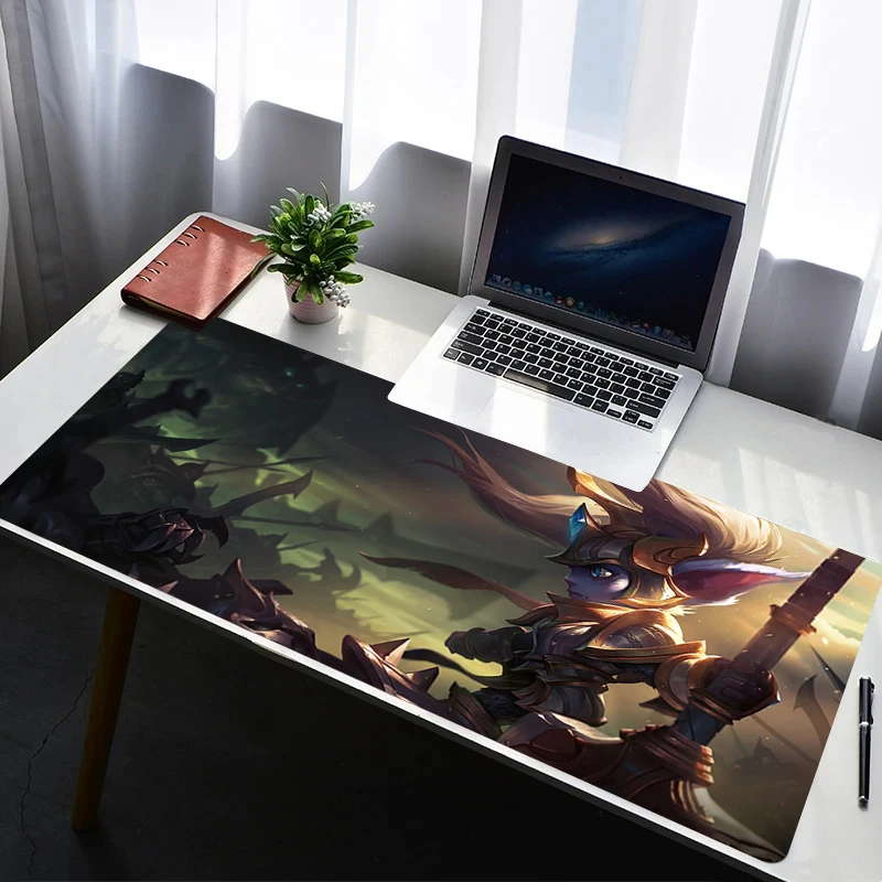 Mouse Pad Laptop Non Slip Extended Desktop Mouse Mat PC Anime Keyboard Pad Gaming Accessories L-league Of Legends Poppy Mousepad