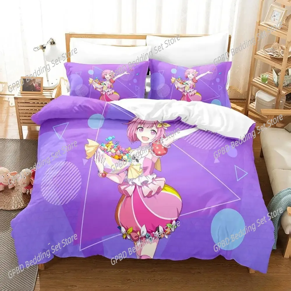 

New Wonderlands x Showtime Bedding Set Single Twin Full Queen King Size Bed Set Adult Kid Bedroom Duvet cover Sets Anime Girls