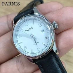 Parnis 26mm Women Girl Elegant Lady Watch Sapphire Crystal White Dial Miyota Automatic 5 ATM Waterproof