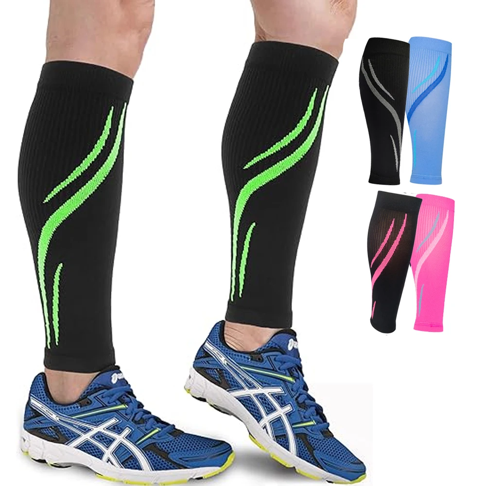 2PCS/1Pair 20-30 mmHg  Compression Calf Sleeves for Men & Women - Varicose Veins, Leg Pain Relief for Running, Nursing,Sports