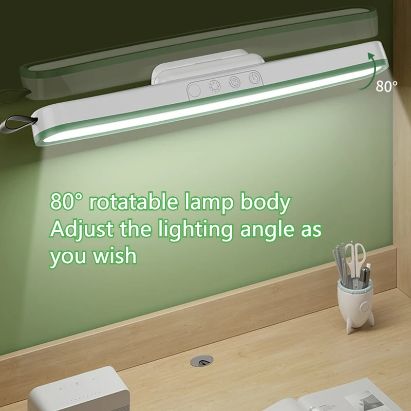 LED Arc Desk Lamp Hanging Magnetic USB Rechargeable Stepless Dimming Vanity Lights Bedroom Cabinet Closet Night Reading Light