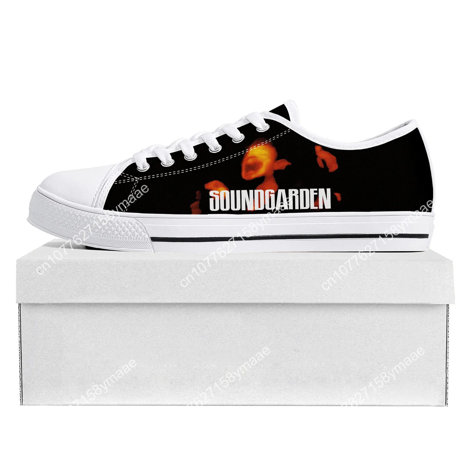 Soundgarden Rock Band Low Top Sneakers Mens Womens Teenager Canvas High Quality Sneaker Casual Superunknown Customize Shoe White