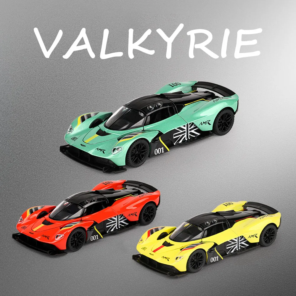 نماذج لعبة سيارات فالكيري واحدة مقاس 1:32، صوت خفيف قابل للسحب، سيارات خارقة مصغرة، مركبات داخلية رائعة، ألعاب تفاعلية للأولاد