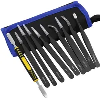 1/10pcs ESD Anti-Static Stainless Steel Tweezers Precision Set Mobile screen separation knife For Electronic Phone Repair Tool