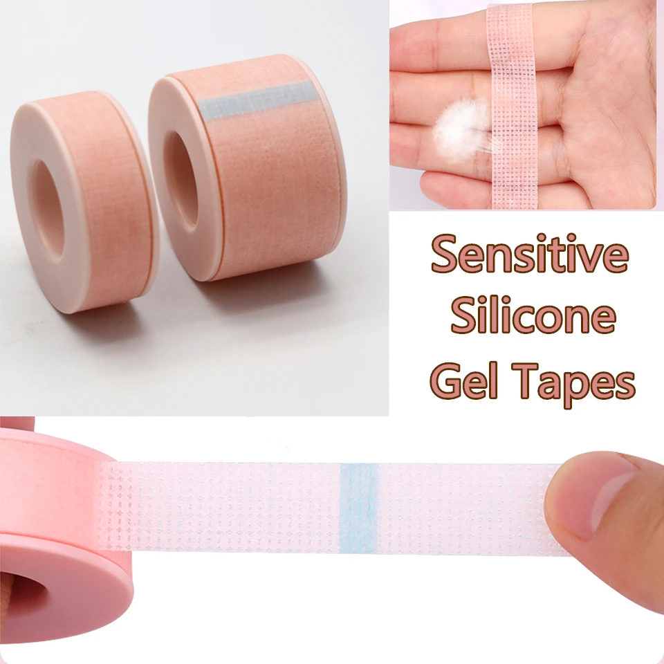 Non-Woven Silicone Gel Tape Sensitive Skin Color Tape Sticker Breathable Under Eye Patch Eyelash Extension Makeup Tools Supplies