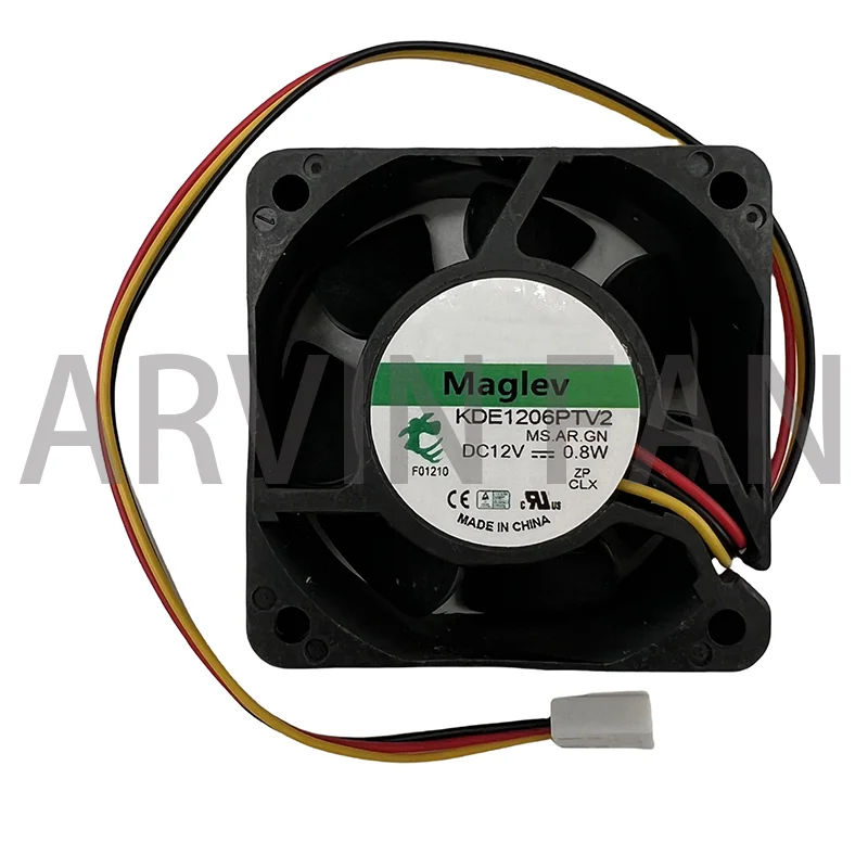 KDE1206PTV2 6CM 6025 12V 0.8W Three Lines 3-pin Cooling Fans