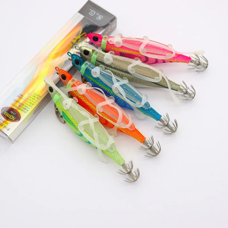

2pcs 21gLuminous Bandage Squid Jig Sharp Fish Hook Squid Lure Artificial Bait for Webfoot Octopus Tuna Sailfish Cuttlefish Lures