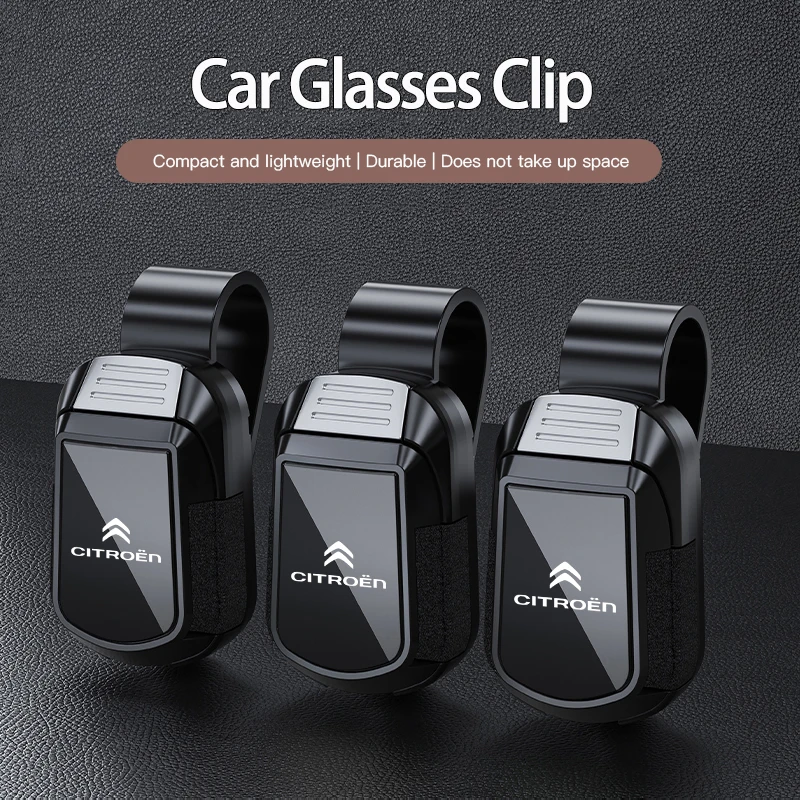 1 pçs carro viseira de sol óculos clipe suporte armazenamento para citroen ds4 ds5 rd3 c6 2cv cactus saxo jumpy picasso jumper xsara