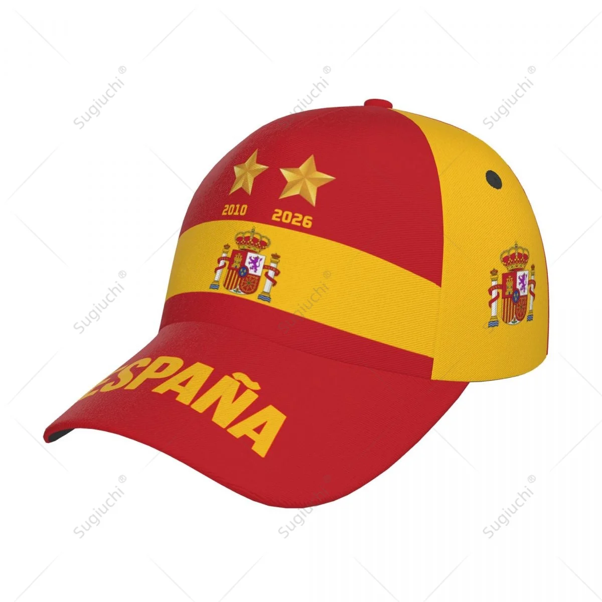 Unisex ESPANA Spain 2 Star 2026 Champions Adult Baseball Cap Patriotic Hat for Baseball Soccer Fans Men Women