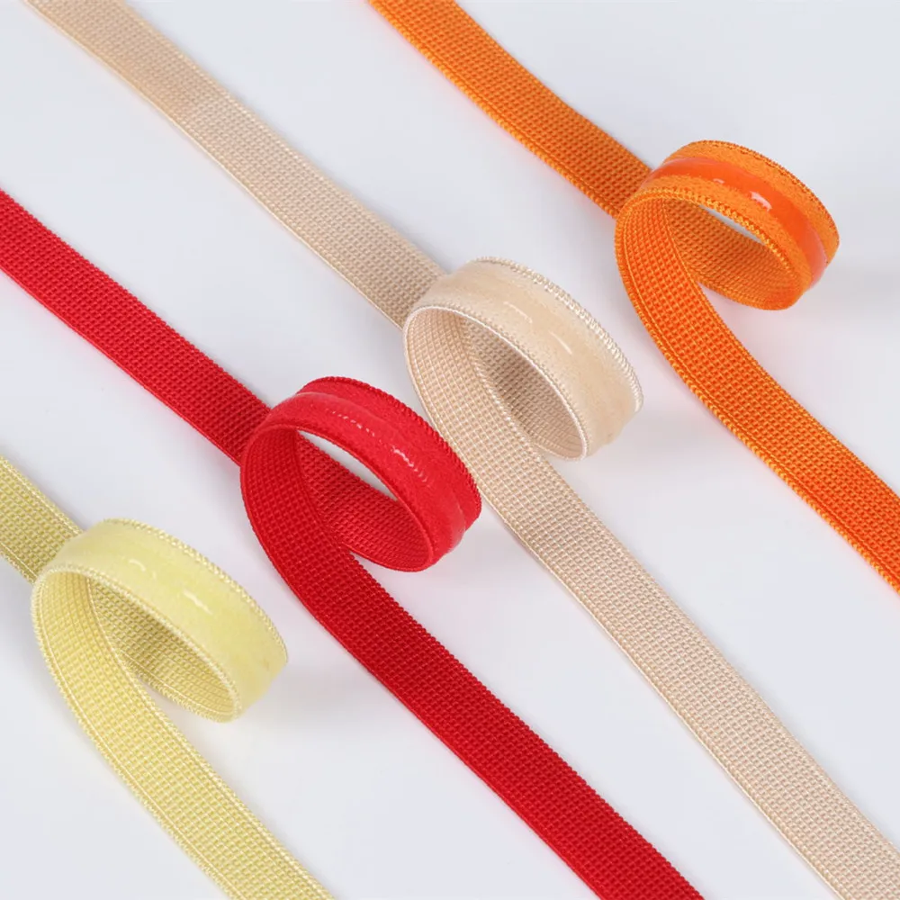 2Meter 10mm Transparent Silicone Non-slip Elastic Band Color Underwear Strap Rubber Stretch Lace Webbing DIY Belt Material