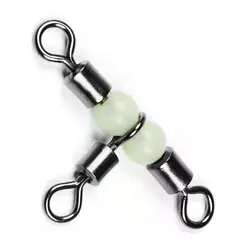 20pcs High Quality Brass Barrel Wivels Bearing Fishing Pin Line Connector Trident Ring Rolling 3 Way