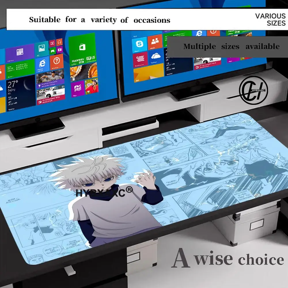 

New Hxh Large Mousepad Hunter X Hunter Mouse Pad XXL Gaming Accessories Office Gamer Keyboard Desk Mat Non-Slip Laptop Anime Rug