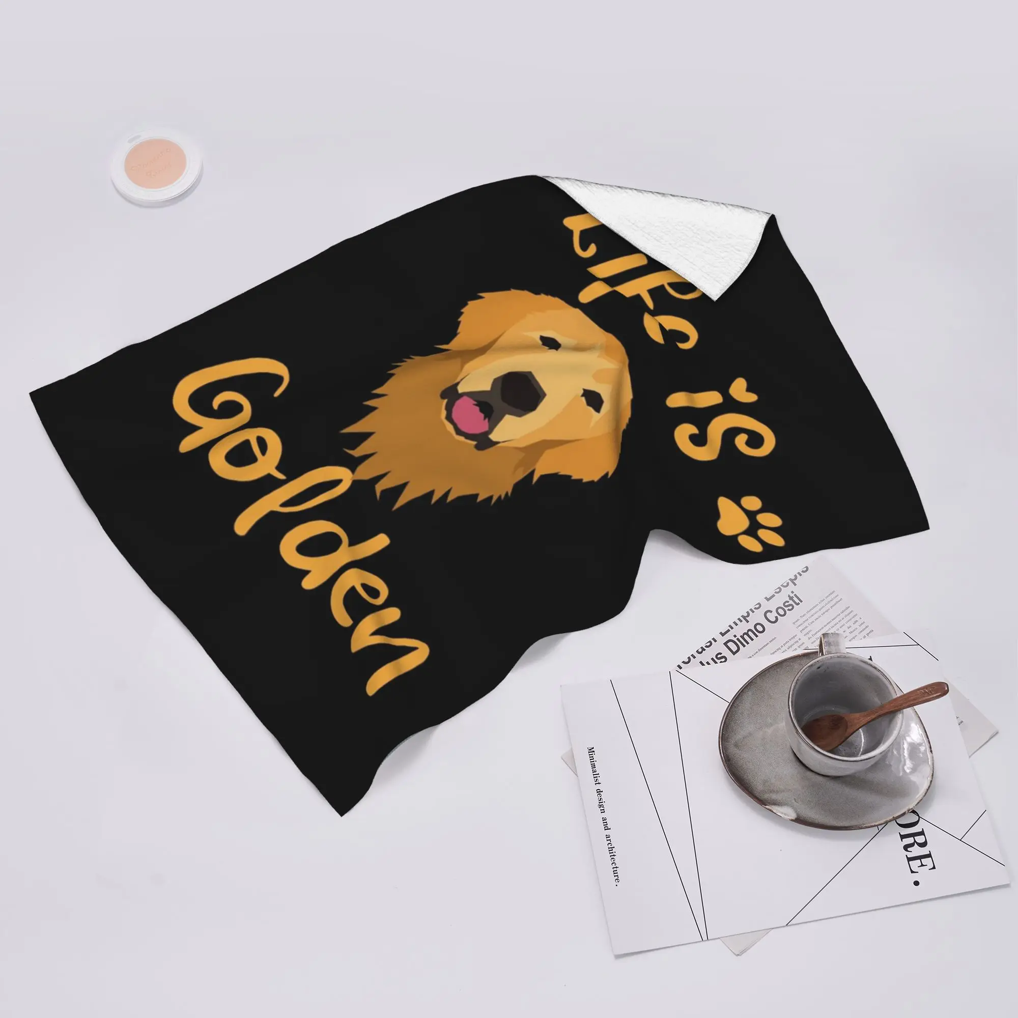 Custom GOLDEN RETRIEVER quote Soft Face Towel Quick Dry Pool Bath Cotton Towels Absorbent Quick