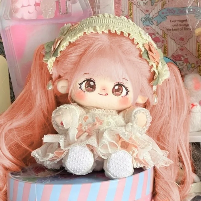 Nova boneca de algodão de 20cm com roupas de boneca incluídas brinquedo de pelúcia bonito presente roupa mudança hobby ornamento colecionável