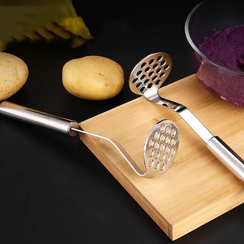 NEW Stainless Steel Potato Masher Crush Vegetable Fruit Press Maker Vegetable Masher Kitchen Tool Gadget Kitchen Accessories