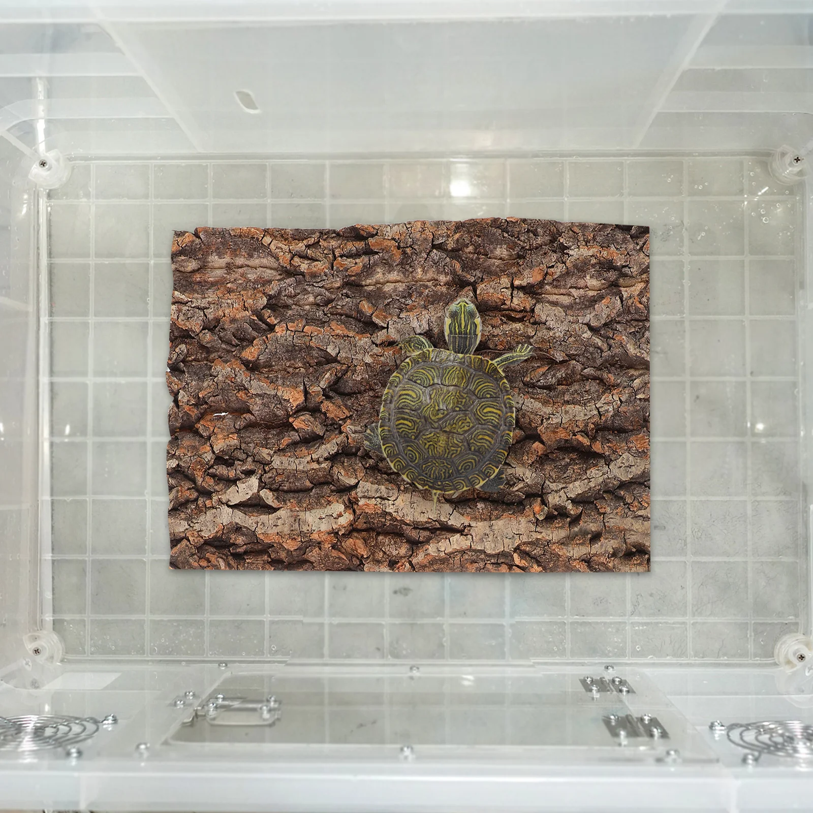 2 قطعة منصة لحاء الزواحف النباح تررم الديكور السلاحف الفرح الزواحف إخفاء منصة السلحفاة