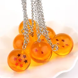 Anime Dragon Ball Crystal Ball 1-7 Star Son Goku Gift Figure Model Kids Toys Doll Necklace Keychain Pendant