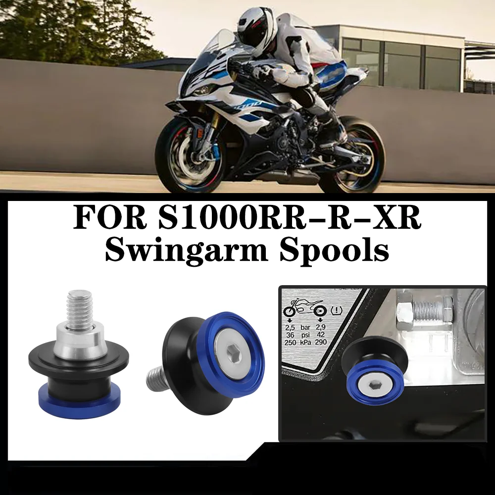 For BMW S1000RR S1000R S1000XR M1000RR S1000 RR R XR HP4 2PCS Motorcycle Swingarm Spools Sliders Swing Arm Stand Screw Paddock