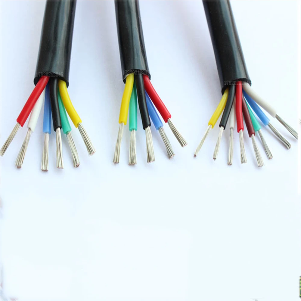 6 core Silicone Wire 15 17 18 20 22AWG Electric Extension Wire LED Power Cable YGC YGZ Stranded Tinned Copper 6core Motor Cable image 2