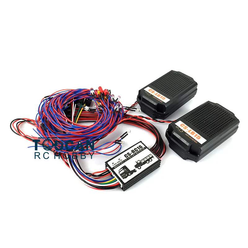 RC16 1/14 LED Light Sound System Set RC Car Truck Loader Mainboard for Refitting HUINA K961 Excavator Spare Accessories TH00949