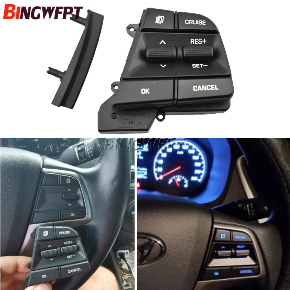 Car Cruise Control Steering Wheel Buttons Right Side Switch For Hyundai Solaris 1.6L 2017 2018