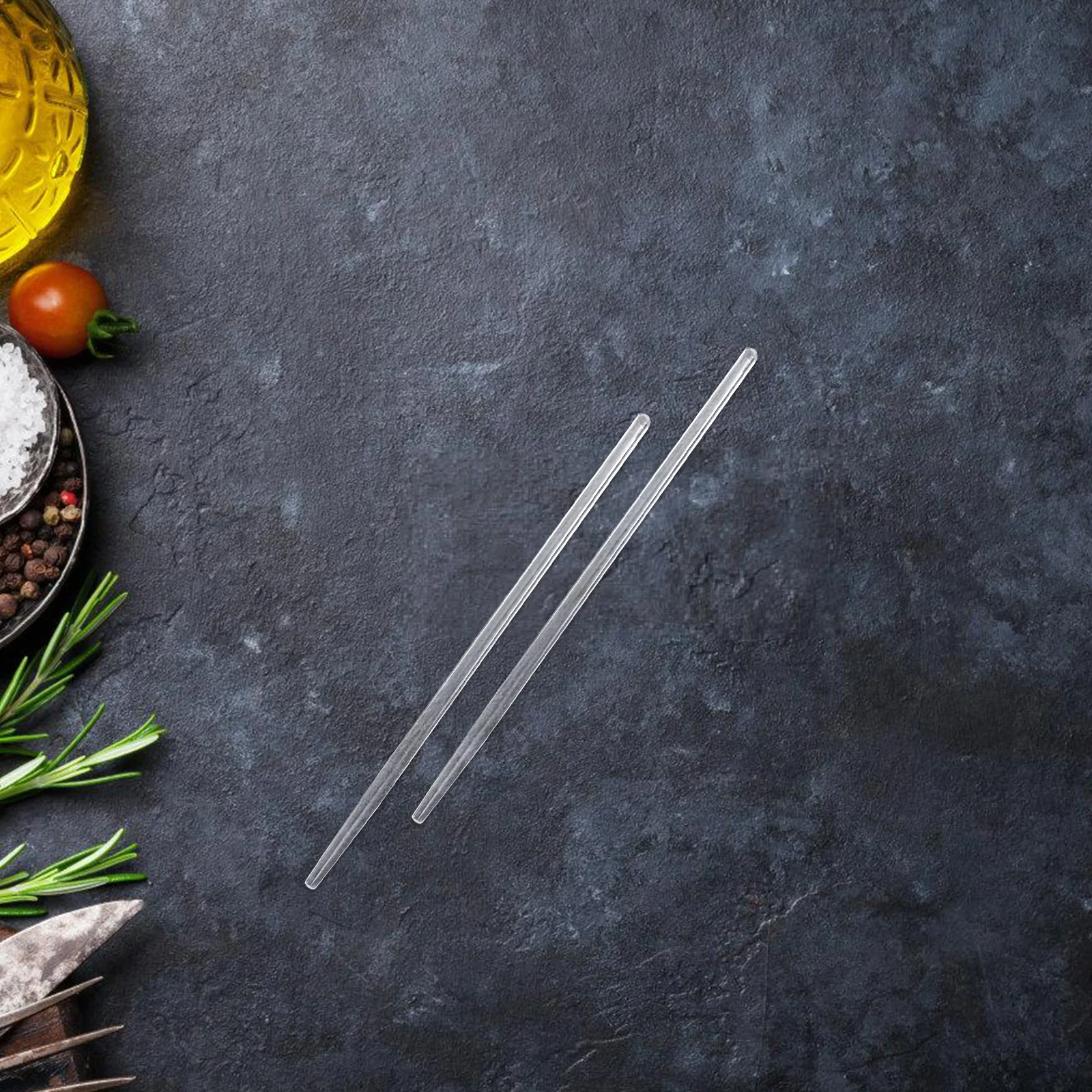 

1Pair Glass Chopsticks Reusable Multifunction Delicate Food Chopstick Compact Dinner Accessories Lightweight Portable