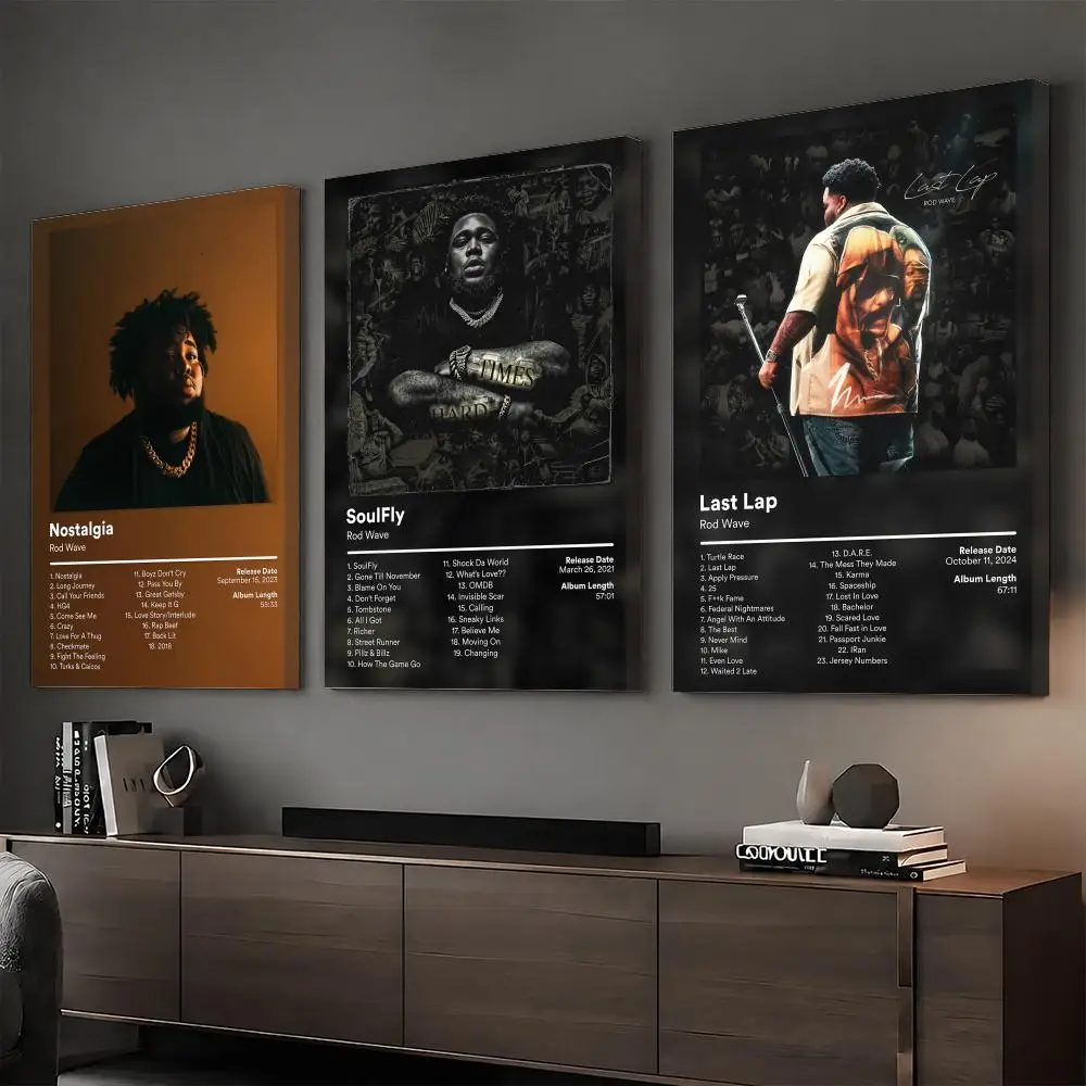 R-Rod Wave Singer Rapper Painting Calligraphy HD Modern Style Inner Frame Canvas Bedroom Room Hallway Wall Art Decor