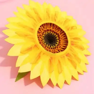 Copricapo di girasole Simulazione realistica Design Leggero Abbigliamento comodo per bambini Festa Festival Spettacolo di danza Cosplay