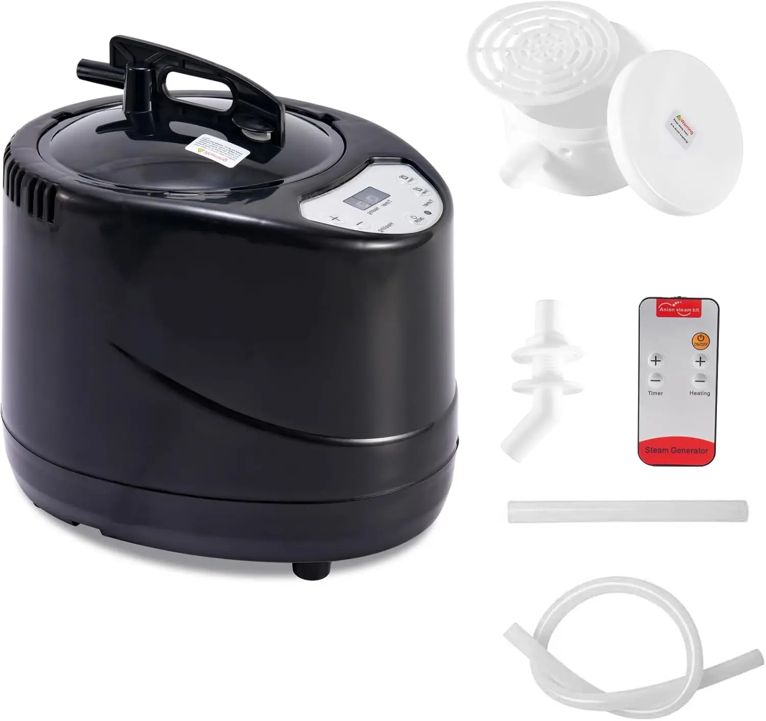 3L 1500W Electric Portable Sauna Steamer with Remote Control Upgraded Steam Generator Home Sauna Plastic Anti-Dry Burning Pot