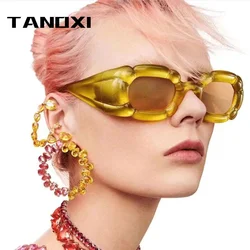 TANOXI nowe Ins stylowe okulary przeciwsłoneczne damskie markowe kwiaty Vintage designerskie okulary przeciwsłoneczne okulary damskie UV400 Gafas De Sol Mujer