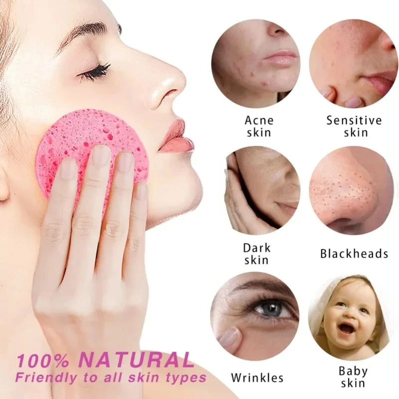 10PCS Comprimeren Gezicht Wassen Bladerdeeg Natuurlijke Houtpulp Spons Gezicht Wassen Bladerdeeg Schuimende Gezicht Bladerdeeg Cosmetische Bladerdeeg Gezicht Reinigingsspons