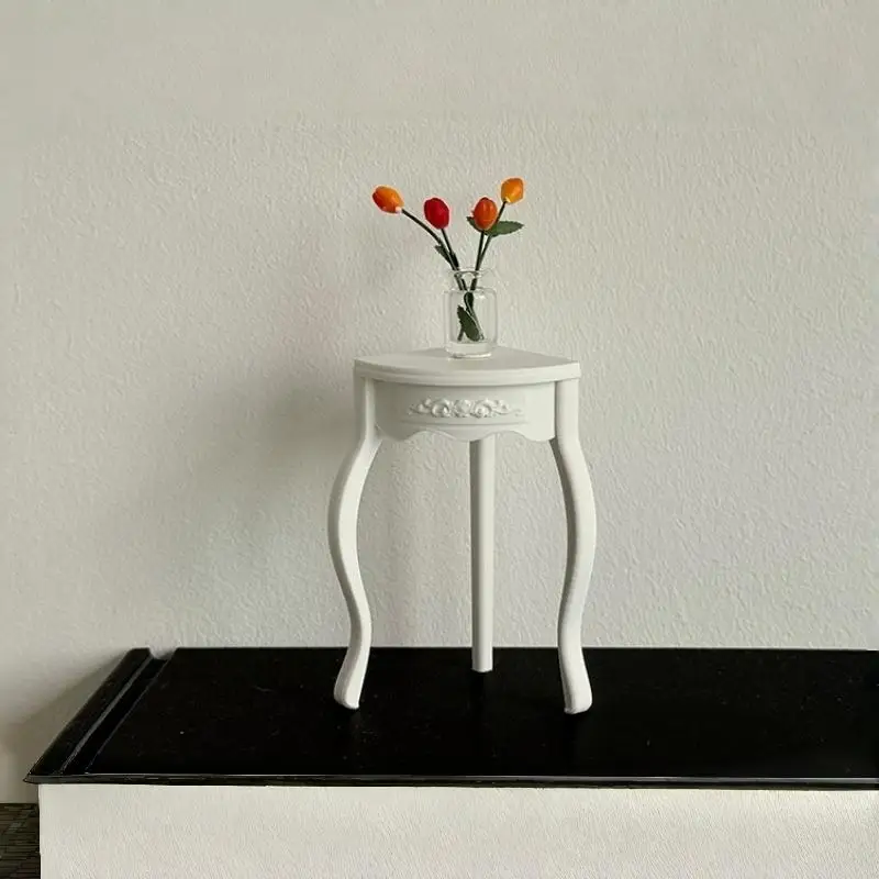 ✰✪1Pcs Doll House Accessories 1:12 Dollhouse Miniature Retro Small Edge Several Mini Tea Table Furniture Home Model Decor Toy
