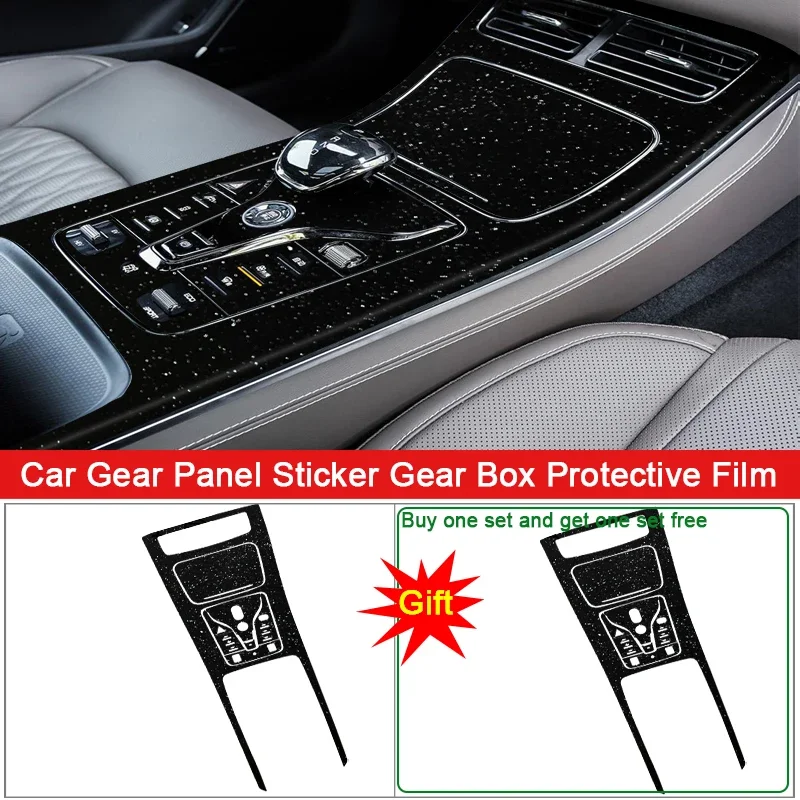 

Car Interior Sticker Fit For BYD HAN EV 2022 2023 Car Gear Panel Sticker Gear Box Protective Film Carbon Fiber Black Accessories