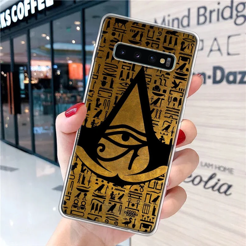 Sacred Eye of Horus Egypt Fresco Soft Phone Case for Samsung Galaxy S24 S23 S22 S21 Ultra S20 FE S10 Plus S10E S9 S8 + Fundas Co