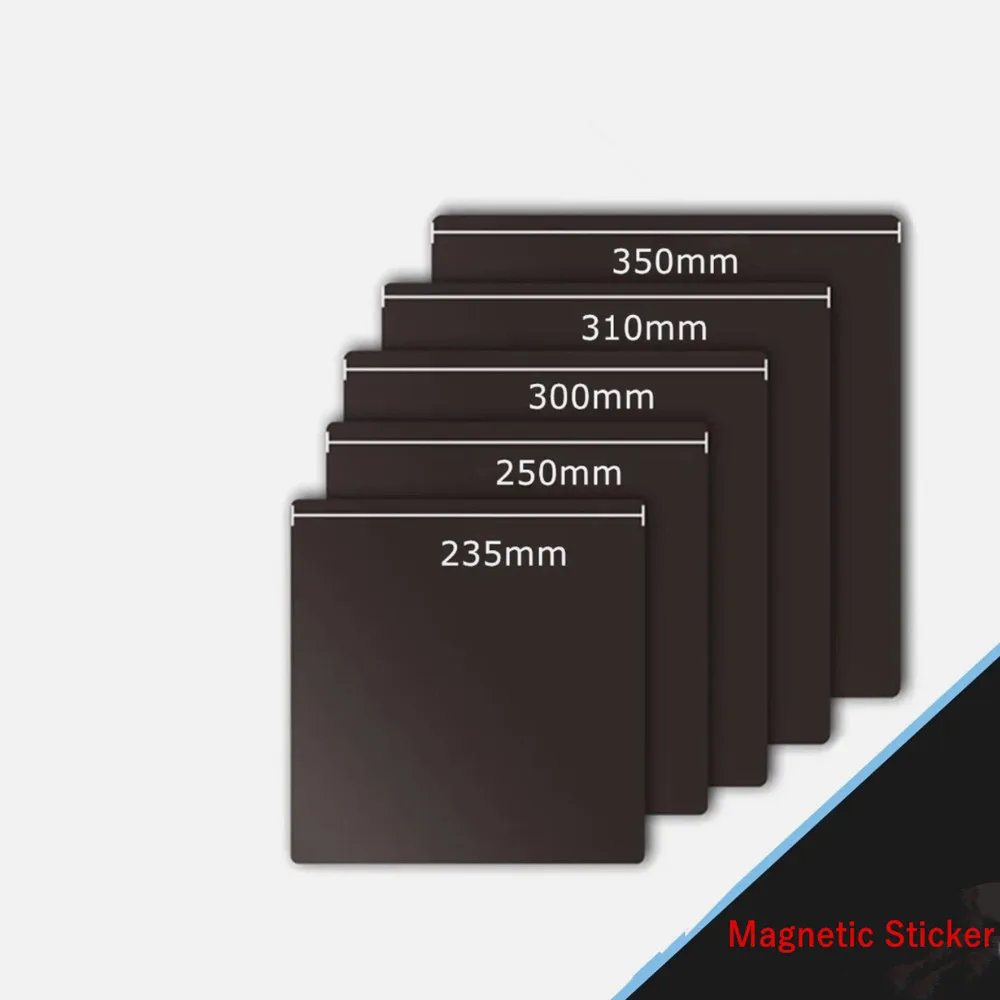 Stiker magnetik Printer 3D energik dengan 3M perekat 235/310/330/406mm pelat baja penahan dasar magnetik untuk Ender 3 CR10 K1 Max
