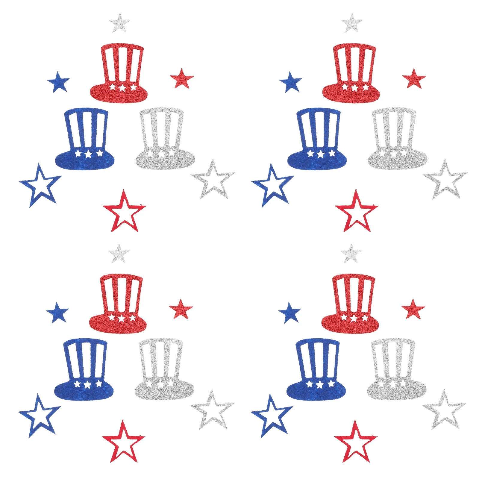 

1Set Colorful Felt Confetti Star Hat Shapes Independence Day Table Scatter Party Decor 4th of July Celebration