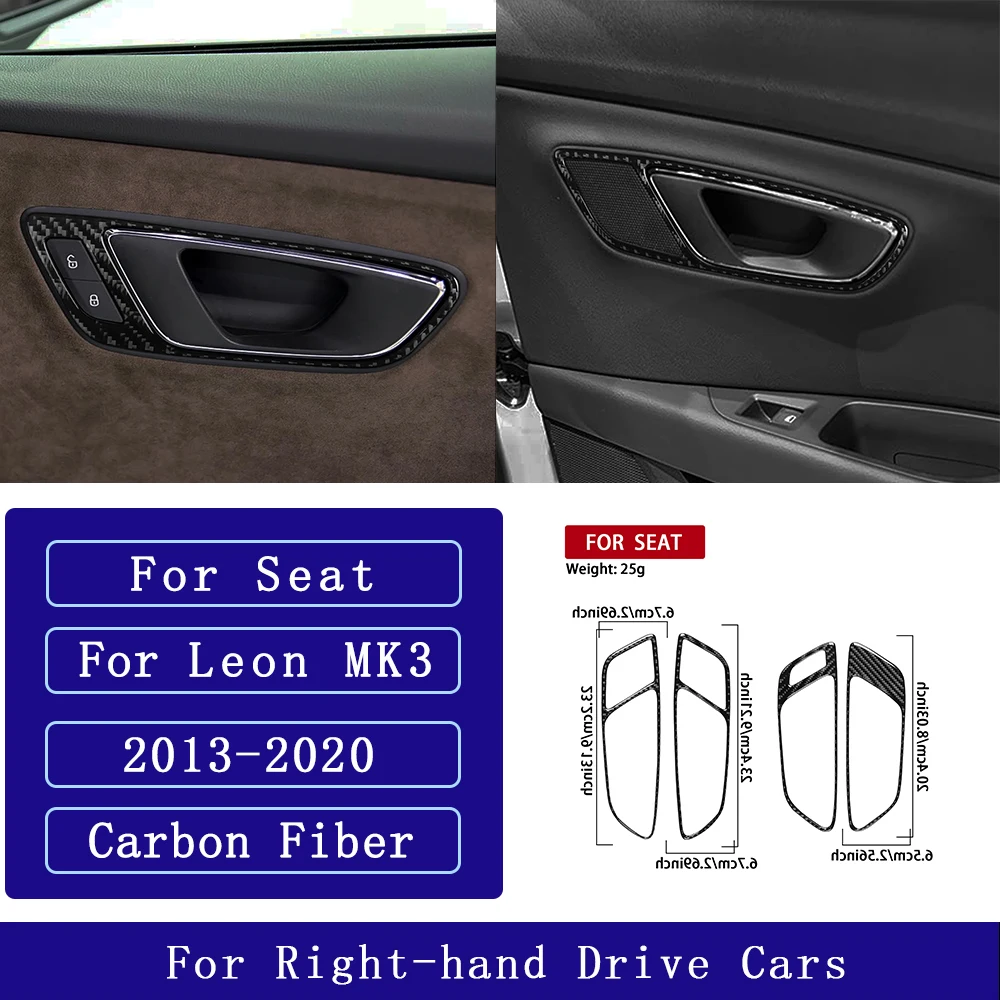Voor Seat Leon MK3 2013-2020 Koolstofvezel Centrale navigatie radio AC CD versnellingspook deurpaneel Auto Accessoires Decoratieve Stickers