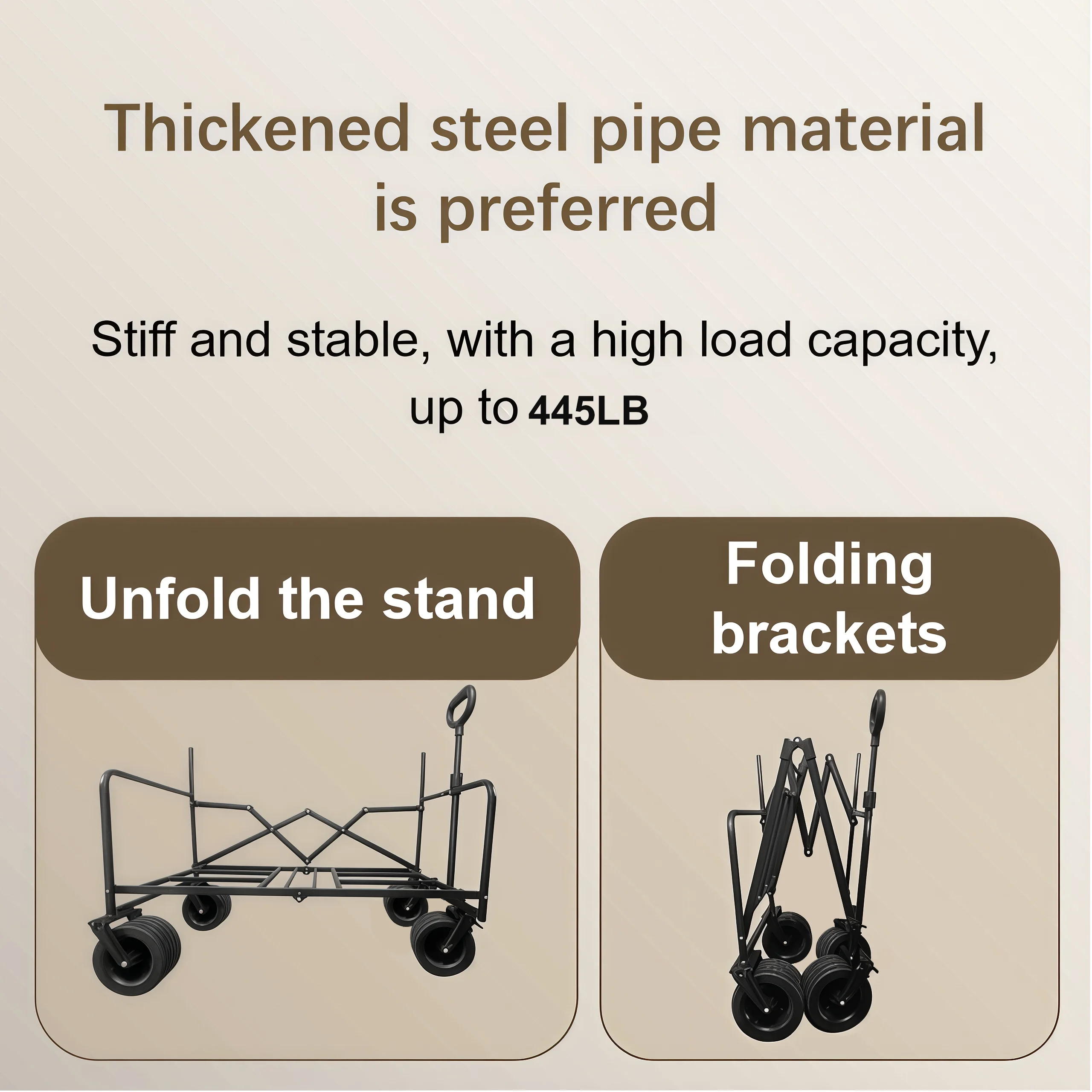 Carro de gran capacidad para acampar, vehículo de viaje, sofá, Camper, remolque portátil multifuncional plegable, rotación de 360 grados, Picnic para mamá