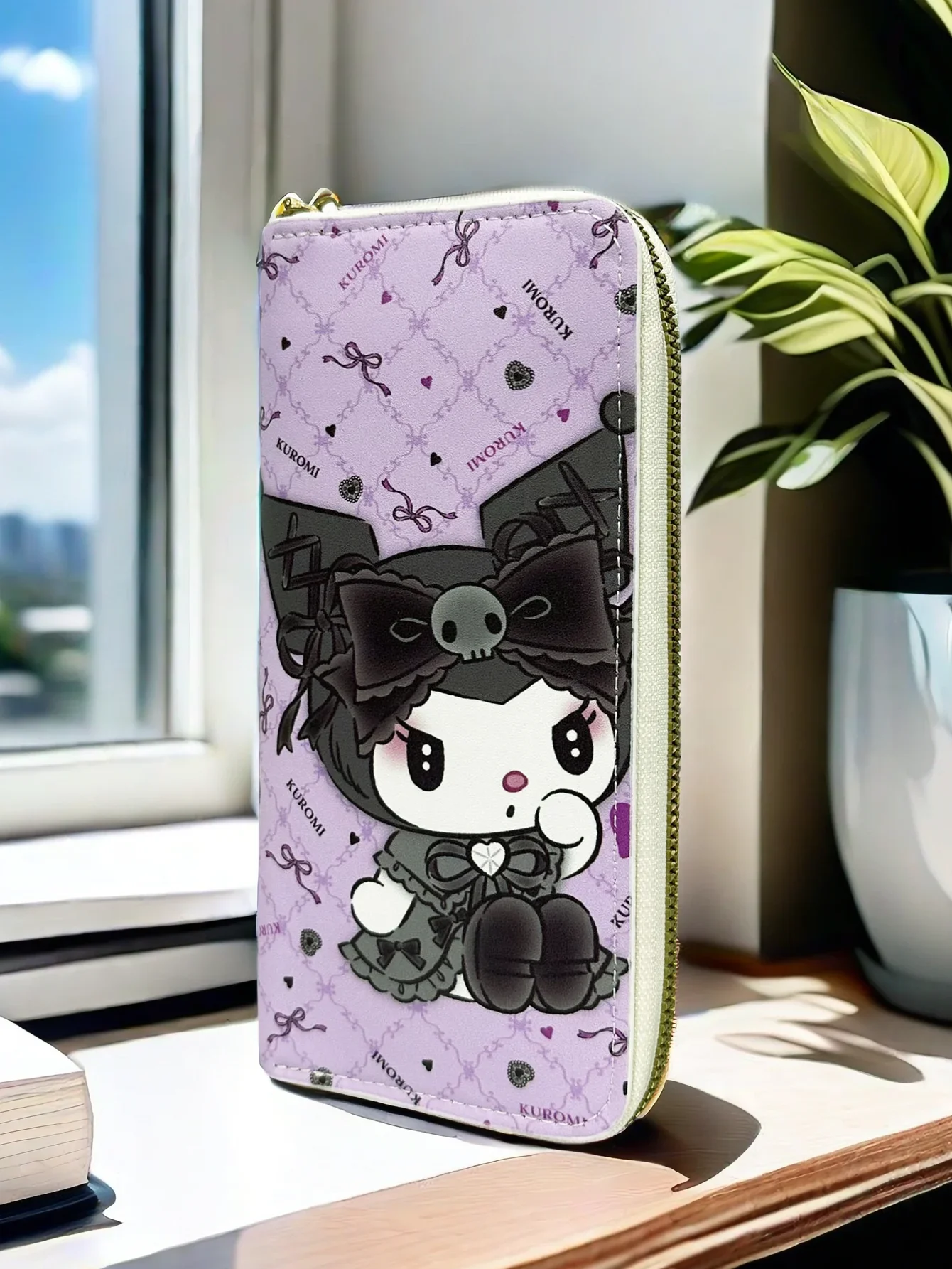 Sanrio Kuromi Long Wallet Female Student Cartoon Fresh New Large Capacity Mobile Phone Wallet Card Bag Clutch Bag Storage Bag