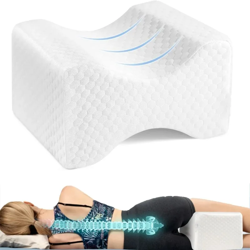 

Memory Foam Knee Pillow for Orthopedic Sciatica Back Leg Hip Align Spine Pregnancy Body Pillows Back Support for Side Sleepers